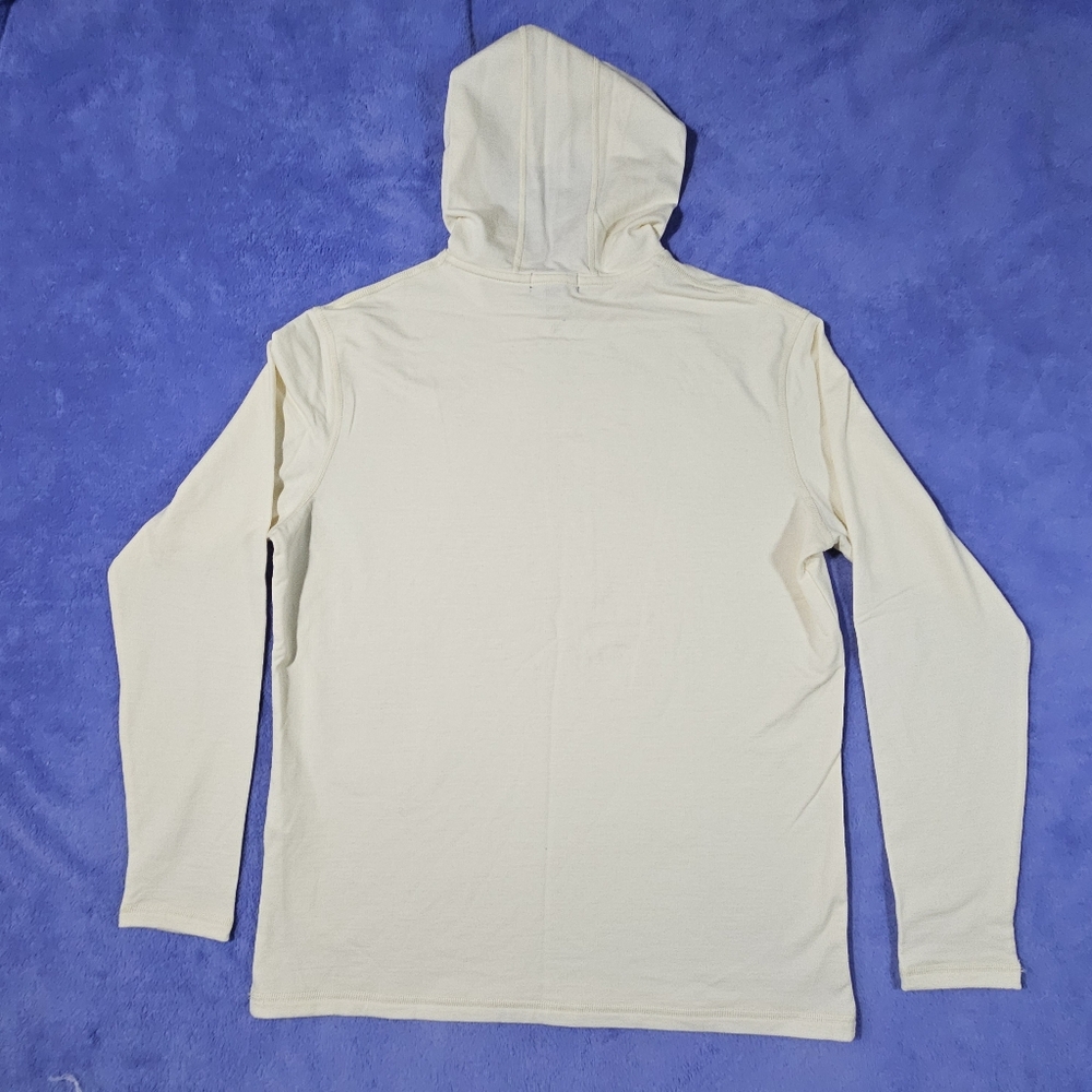 PETER MILLAR GOLF WOOL HOODIE SWEATER -M- IVORY WHITE -CROWN CRAFTED -STRETCH - Picture 8 of 15
